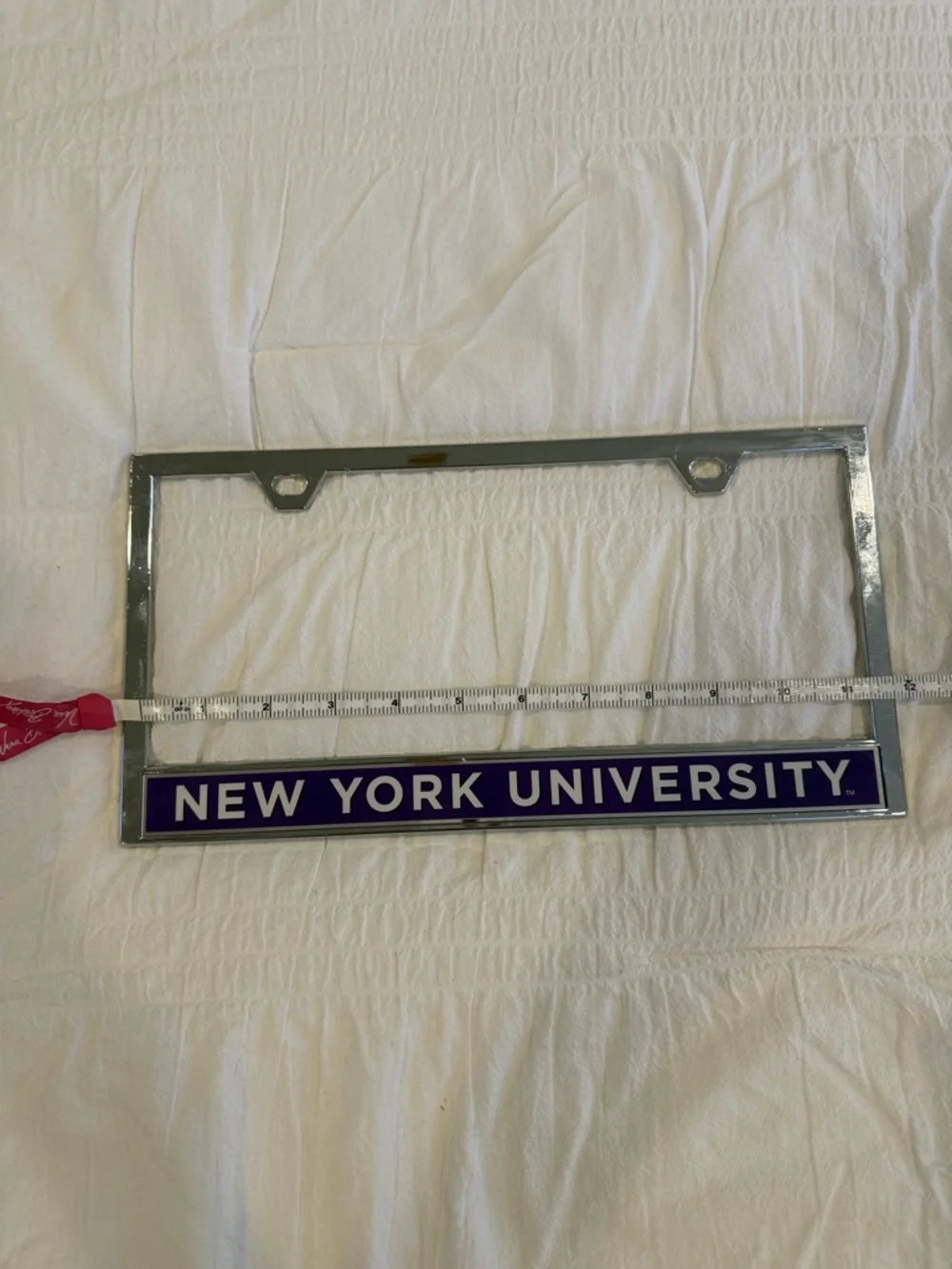 NYU Metal License Plate Frame - Picture 4 of 6
